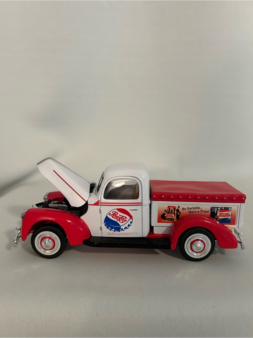 Pepsi Red and White Retro Toy Pickup Truck